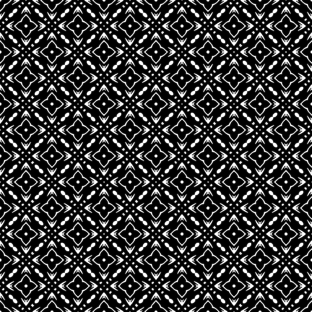 Motif abstrait sans couture noir et blanc. Arrière-plan et toile de fond. Conception ornementale en niveaux de gris.