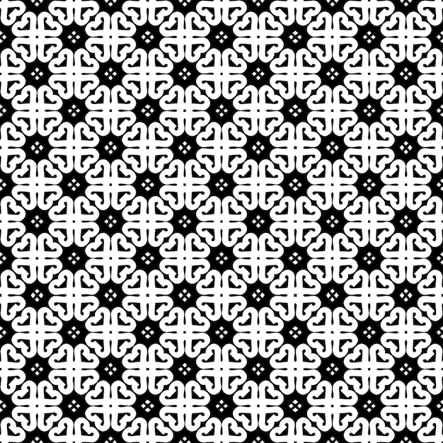 Motif abstrait sans couture noir et blanc Arrière-plan et toile de fond Design ornemental en gamme grise