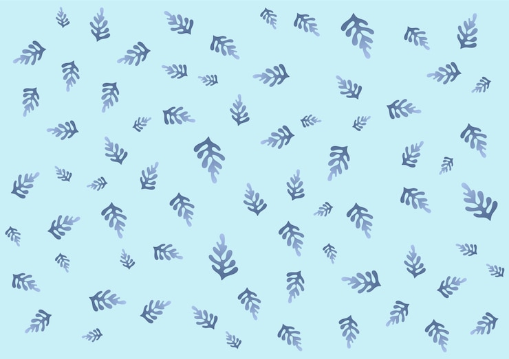 Vecteur motif aléatoire de feuilles d'hiver