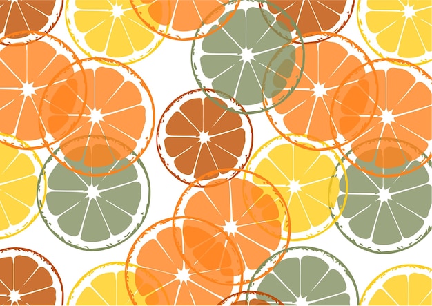 Vecteur motif alimentaire couleurs orange