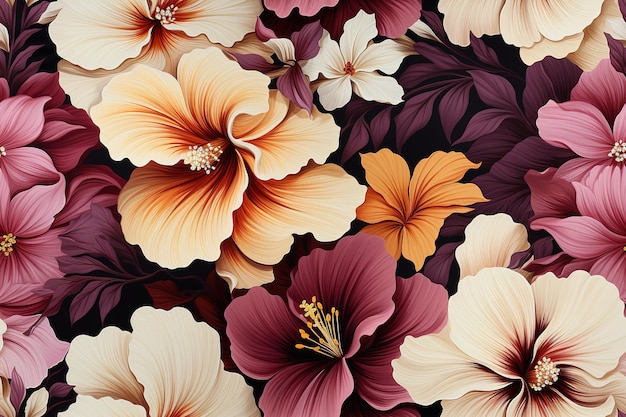 Vecteur motif aquarelle art vectoriel peinture illustration motif floral textile ornemental orné