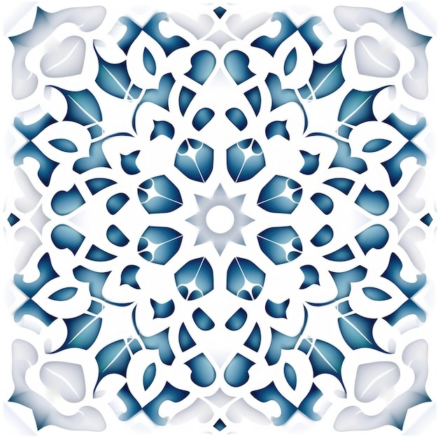 Vecteur motif arabesque bleu