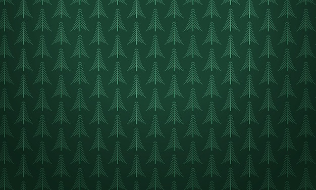 Vecteur motif d'arbre décoratif vert