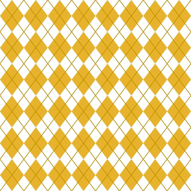 Motif d'argyle sans couture jaune et blanc