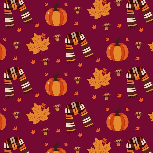 Le motif de l'automne, le motif de la fête de Thanksgiving, le motif des éléments d'automne.