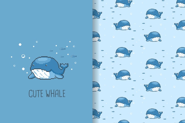 Motif De Baleine Mignon Fond De Baleine Sans Soudure