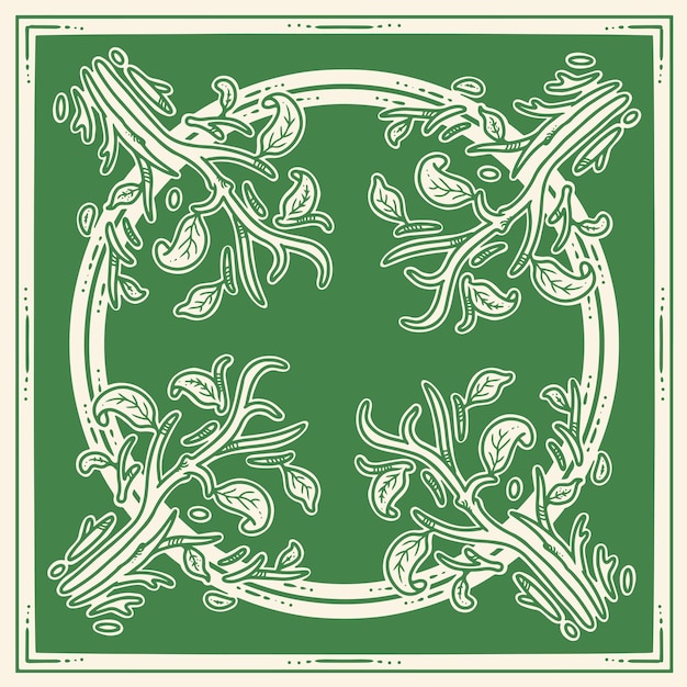 Vecteur motif bandana ornement floral abstrait