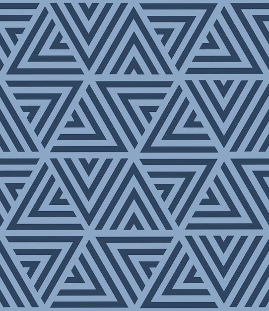 Un Motif Bleu Gris Sans Couture De Triangles Pour L'arrière-plan