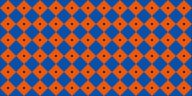 Vecteur un motif bleu et orange avec des carrés vecteur de fond motif géométrique bleu et orange