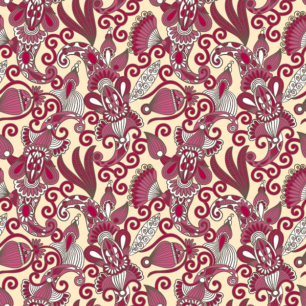 Vecteur motif cachemire sans couture floral vintage