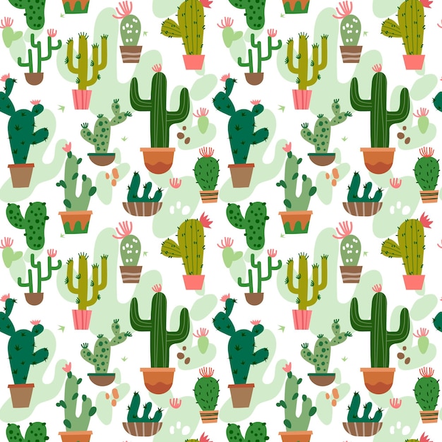 Motif de cactus coloré