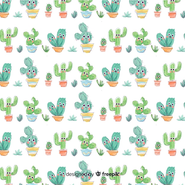 Vecteur motif de cactus