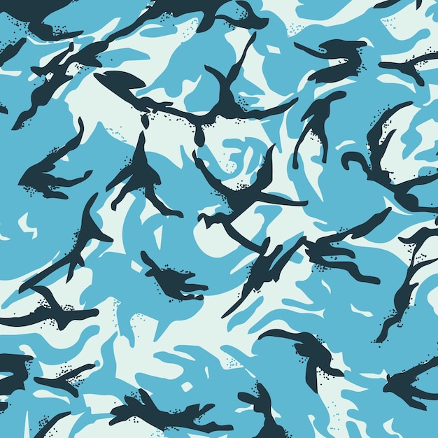 Motif Camouflage Cyan