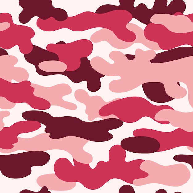 Motif De Camouflage Rose Sans Soudure Fond De Texture Camo Rose De Mode Illustration Vectorielle Abstraite Pour La Conception De Tissu Uniforme Répétez L'impression Textile De Tissu De Papier Peint De Camouflage Texture De Forêt Sale Rose