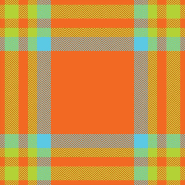 Vecteur motif à carreaux dans les couleurs orange et rouge texture de tissu sans couture impression textile tartan