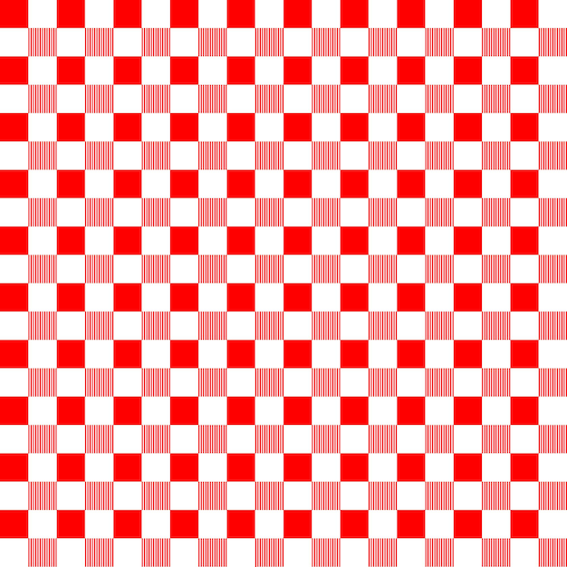 Vecteur motif à carreaux rouge et blanc