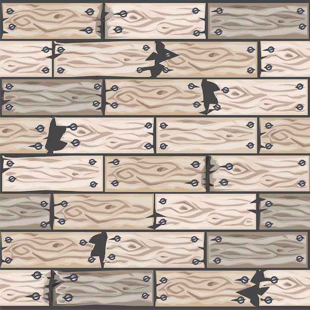 Vecteur motif de carreaux de sol blanchi en bois de dessin animé. planche de parquet en bois de texture transparente. illustration de l'interface utilisateur de l'élément de jeu. couleur 10