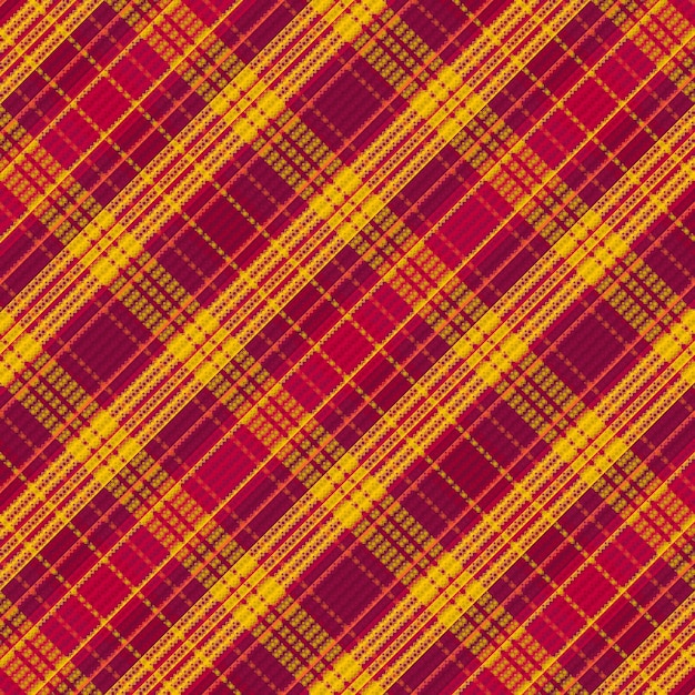 Motif à carreaux tartan avec texture et couleur chaude