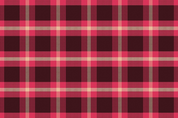 Vecteur motif à carreaux tartan avec texture et couleur chaude