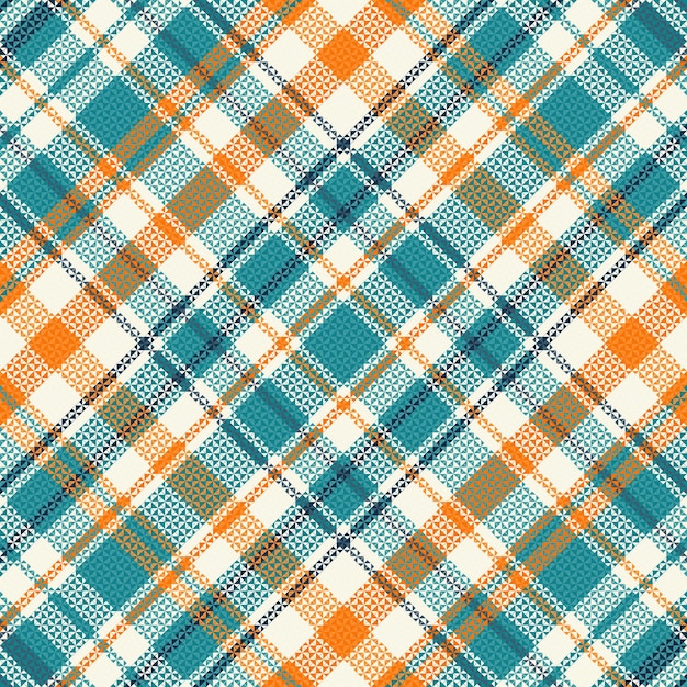 Motif à Carreaux Tartan Avec Texture Et Couleur Rétro Illustration Vectorielle