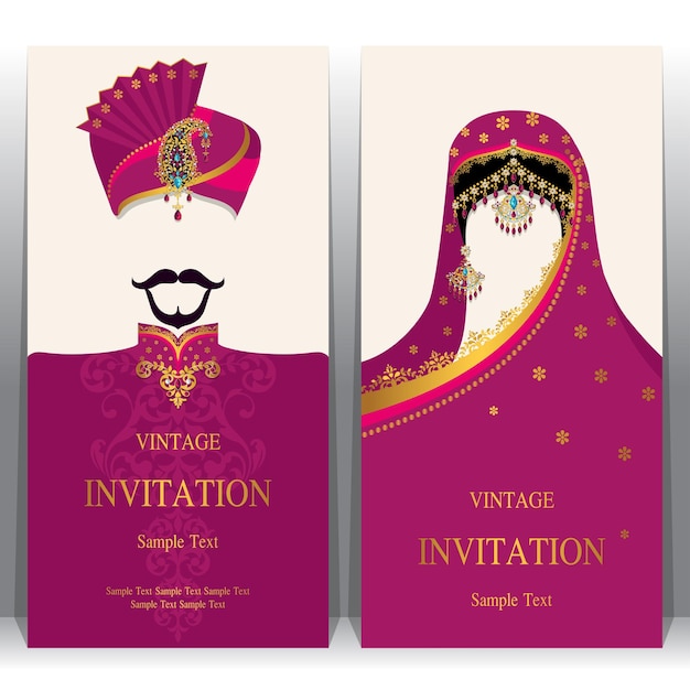 Vecteur le motif de la carte d'invitation indienne et la couleur des cristaux