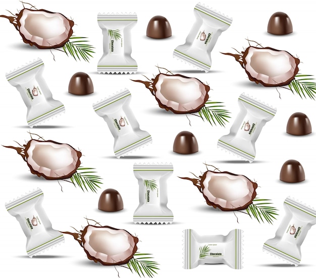 Motif Chocolat Au Coco