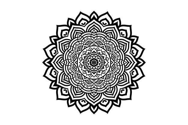 Vecteur motif circulaire en forme de mandala pour la décoration de tatouage au henné mehndi ornement décoratif