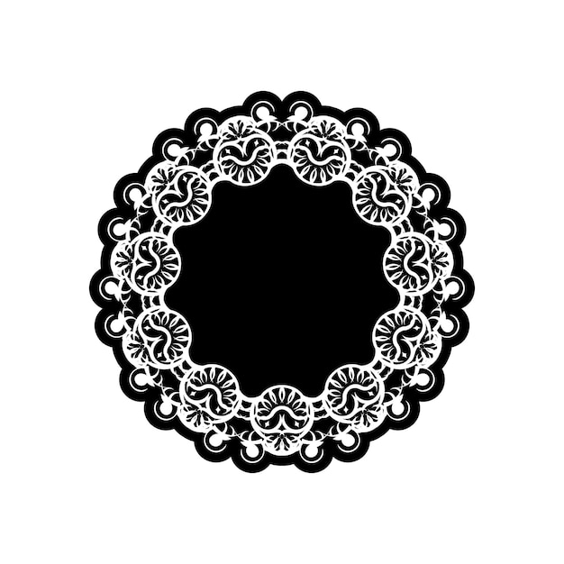 Vecteur motif circulaire en forme de mandala pour la décoration de tatouage henna mehndi