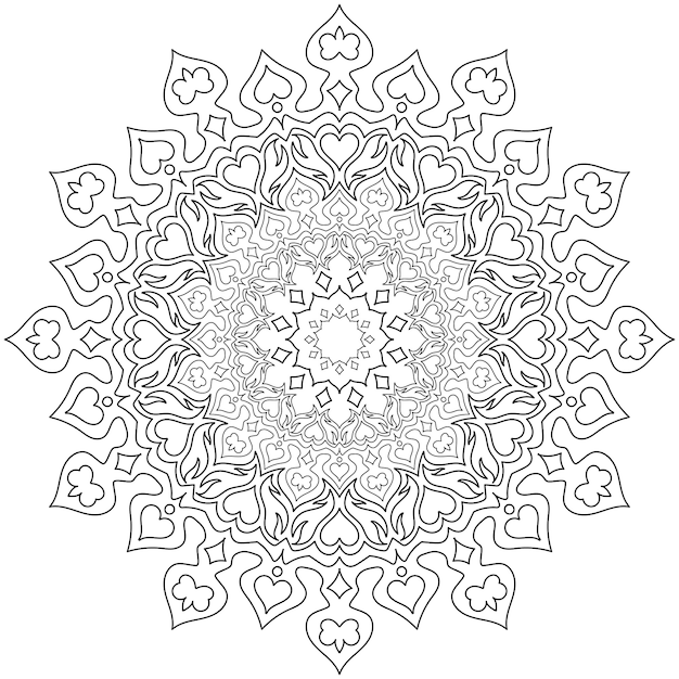 Motif Circulaire En Forme De Mandala Pour Henné