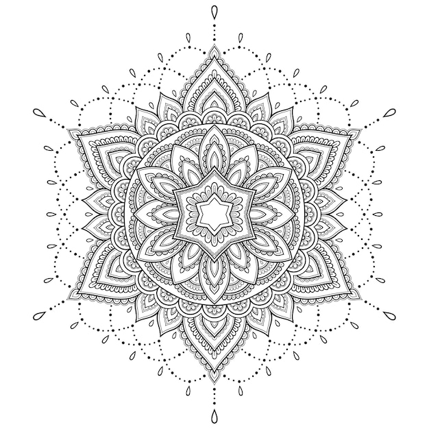 Motif circulaire sous la forme d'un mandala.