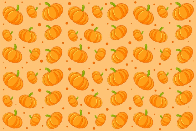 Motif De Citrouille D'automne. Modèle De Doodle Vecteur Automne Confortable