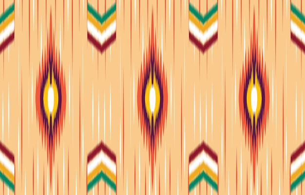 Vecteur motif coloré abstrait avec des lignes de motif ikat.