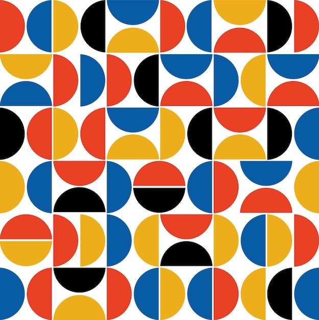 un motif coloré avec des cercles