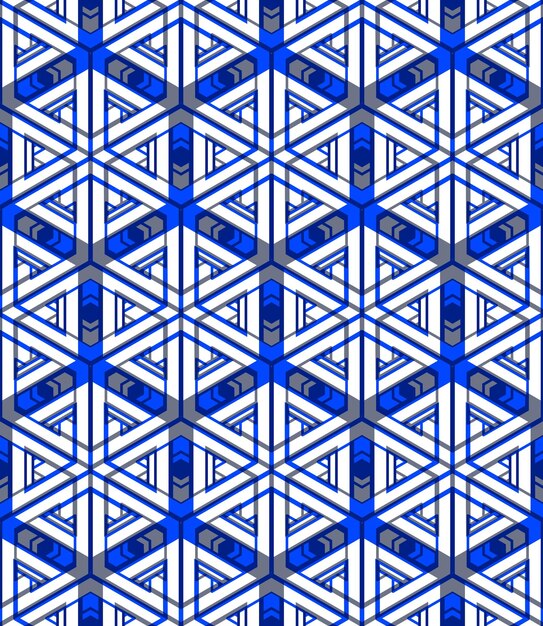 Motif coloré continu illusoire, arrière-plan abstrait décoratif avec figures géométriques 3d. Toile de fond ornementale transparente brillante, peut être utilisée pour le design et le textile.