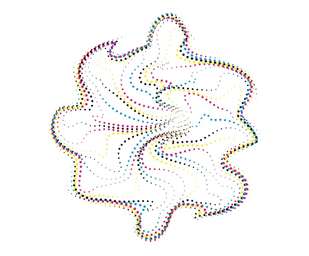 un motif coloré de points sur fond blanc motif pointillé particules demi-teinte fleur vectorielle