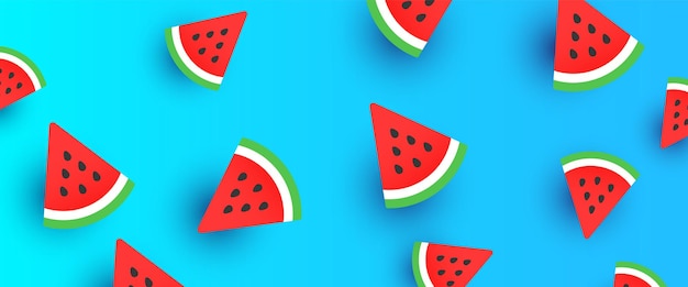 motif coloré de tranches de pastèque