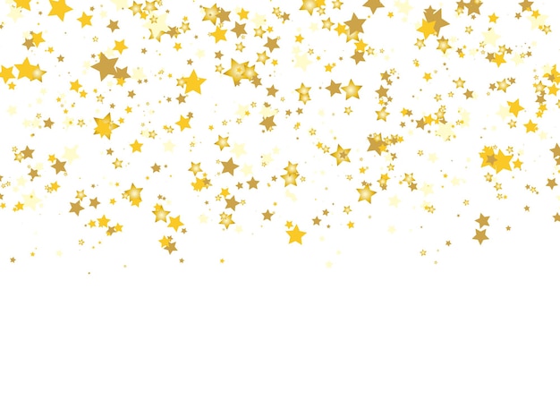 motif de confettis brillant étoiles d'or tombant des étoiles dorées.