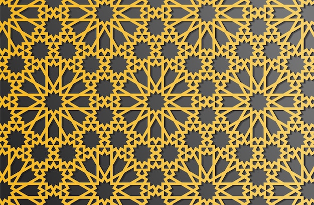 Motif De Couleur Doré Islamique Traditionnel