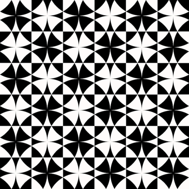 Motif de courtepointe géométrique abstrait noir et blanc