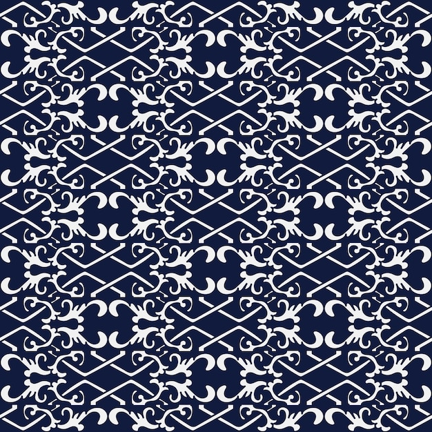 Motif damassé bleu sans soudure.