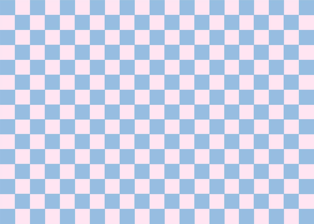 Vecteur motif d'échecs fond rose et bleu