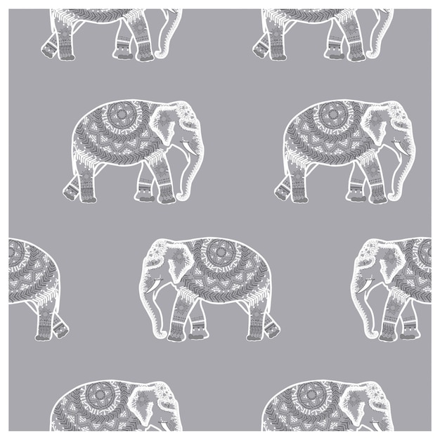 Un Motif D'éléphants Avec Un Motif D'éléphant.