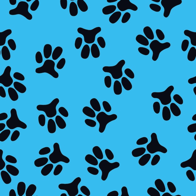 Motif avec empreintes de pattes de chien. Image vectorielle de haute qualité.