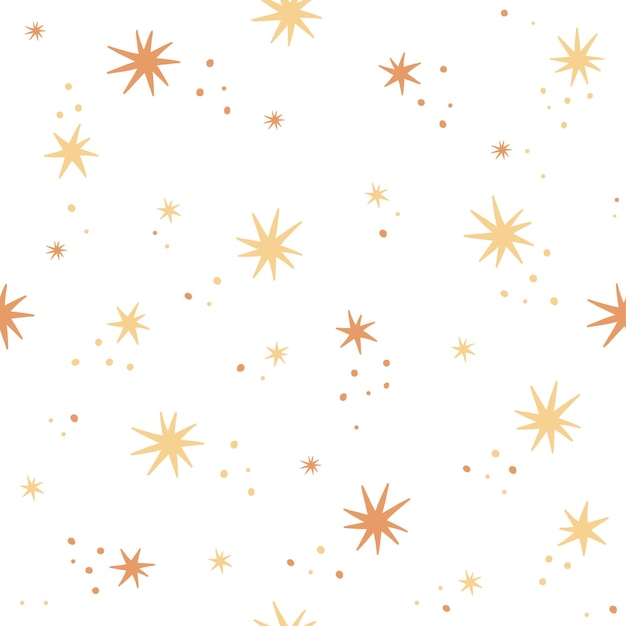 motif d'enfants sans couture avec des étoiles dans des couleurs boho
