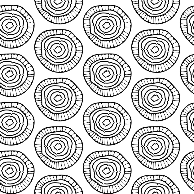 Motif ethnique monochrome abstrait sans couture