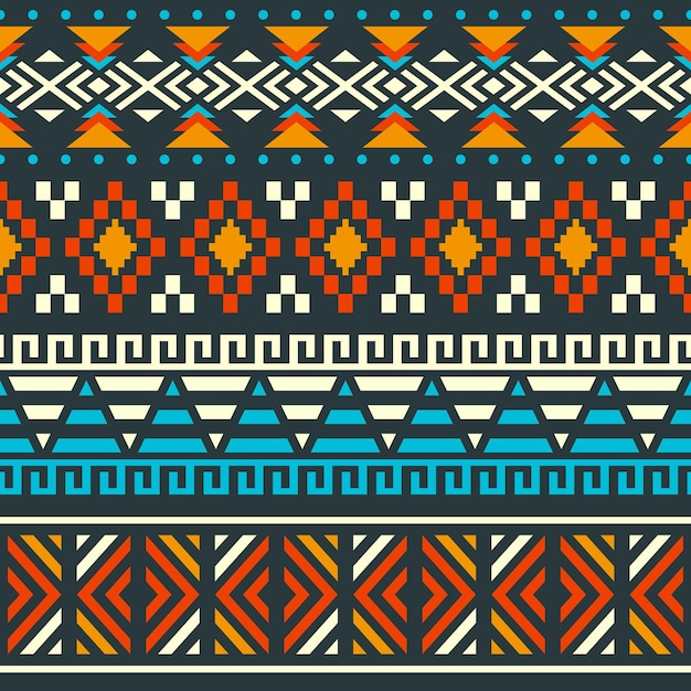 Motif Ethnique Sans Couture Dans Un Style Autochtone, Design Folklorique, Motif Tribal, Décoratif Ethnique