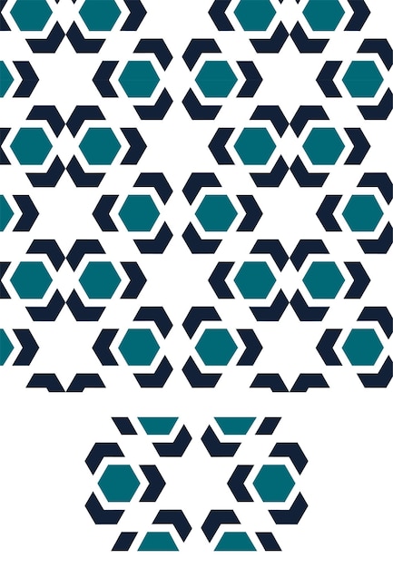 Motif étoile hexagonale