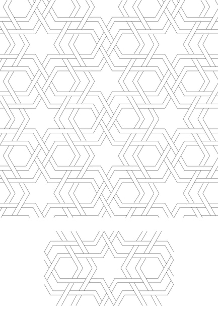 Motif étoile hexagonale