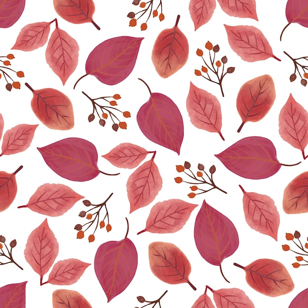 Motif De Feuille D'automne Rouge