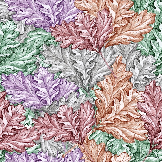 Motif feuilles de chêne